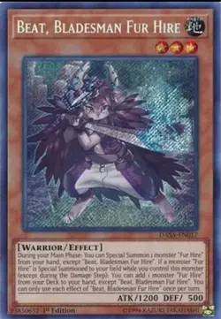 *** BEAT, BLADESMAN FUR HIRE *** 1ST EDITION SECRET RARE DASA-EN017 YUGIOH! - Image 1