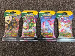 Pokemon Evolving Skies Sleeved Booster Pack x 4 - Art Set - New & Sealed - Image 1