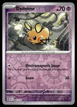 DEDENNE 087/191 Common Surging Sparks Pokemon Reverse Holo NM - Image 1