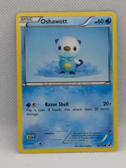 OSHAWOTT 28/114 C BLACK & WHITE POKEMON DMG OSHAWOTT - Image 1