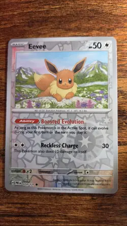 Prismatic Evolutions Eevee 2025 Pokemon Day Promo 074/131 Reverse Holo - Image 1