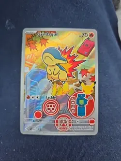 Pokemon TCG Cyndaquil 047 Black Star Promo First Partners Collection Series 2 NM - Image 1
