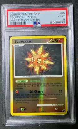 Pokemon - Solrock Reverse Holo - Great Encounters #85 - PSA 9 - Image 1