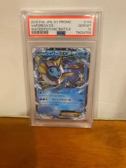 Pokemon TCG Vaporeon EX 194/XY-P PSA 10 Water / Psychic Battle Japanese Promo XY - Image 1