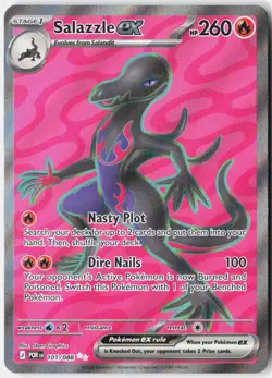 SALAZZLE EX 101/088 ULTRA RARE PERFECT ORDER POKEMON HOLO NM - Image 1