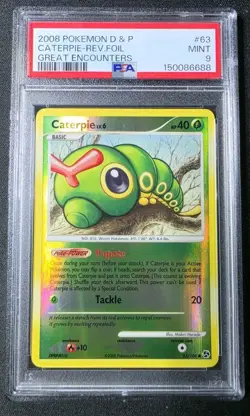 Pokemon - Caterpie Reverse Holo - Great Encounters #63 - PSA 9 - Image 1