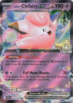 Lillie's Clefairy ex 056/159 Double Rare Journey Together Pokemon Holo Near Mint - Image 1