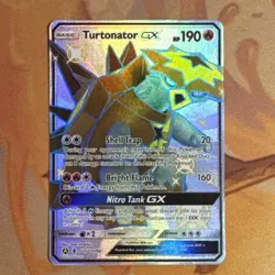Pokemon TCG Turtonator GX Hidden Fates SV52/SV94 Holo Full Art Ultra Rare - Image 1