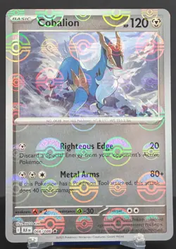 Pokemon Cobalion #066/086 English Black Bolt Poke Ball Pattern - Image 1
