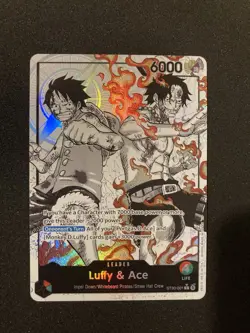 One Piece TCG Starter Deck EX: Luffy & Ace ST30-001 Alternate Art Leader NM - Image 1