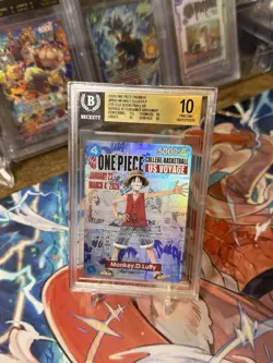 2026 Monkey D Luffy One Piece Promo College Basketball US Voyage BGS 10 PRISTINE - Image 1