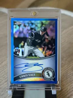2011 Topps Chrome - Chris Sale #205 Rookie Autographs Blue Refractor /199 AU, RC - Image 1