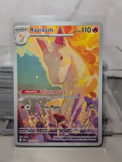 Pokemon Card Rapidash 189/182 Destined Rivals Illustration Rare Near Mint TCG - Image 1