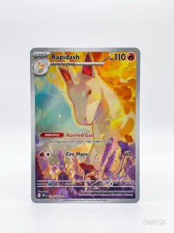 RAPIDASH 189/182 ILLUSTRATION RARE DESTINED RIVALS POKEMON NEAR MINT - Image 1