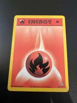 Fire Energy 107/111 Neo Genesis 1st Edition 2000 Pokemon Card NM - Image 1