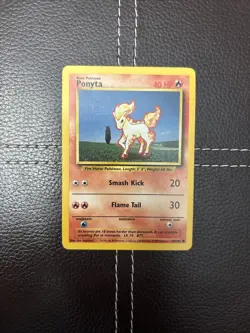 Pokemon TCG - Ponyta - 60/102 - Unlimited Base Set - LP Common (1999) - Image 1