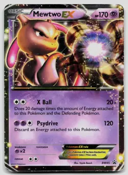 Mewtwo EX BW45 Black And White Promo Pokemon DMG - Image 1