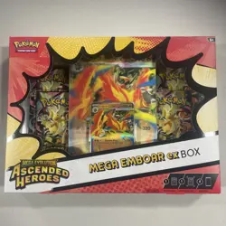 Pokemon TCG Mega Evolution Ascended Heroes Mega Emboar ex Box - Image 1