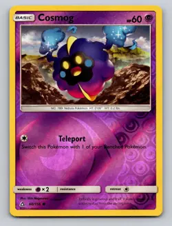 Cosmog 60/156 Common Ultra Prism Pokemon Reverse Holo NM - Image 1