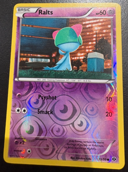 Pokemon TCG Ralts 55/99 Next Destinies Reverse Holo LP - Image 1