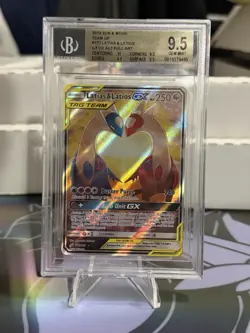 2019 Pokemon Sun & Moon Team Up #170 Latias & Latios Gx Alt Full Art BGS 9.5 - Image 1