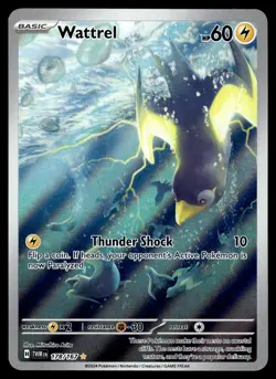 Wattrel 178/167 Illustration Rare Twilight Masquerade Pokemon Holo Near Mint - Image 1