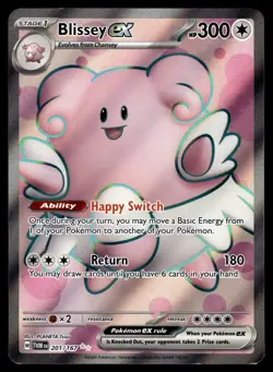 Blissey ex 201/167 Ultra Rare Twilight Masquerade Pokemon Holo Near Mint - Image 1