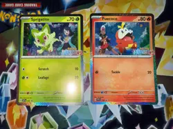Sprigatito SVP 191 & Fuecoco SVP 192 Holo Black Star Promo Pokemon Card Set NM - Image 1