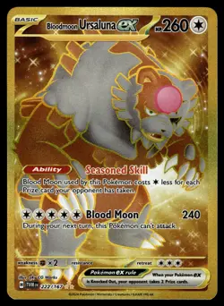 Bloodmoon Ursaluna ex 222/167 Hyper Rare Twilight Masquerade Pokemon Holo NM - Image 1