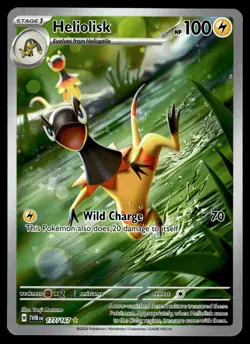 Heliolisk 177/167 Illustration Rare Twilight Masquerade Pokemon Holo Near Mint - Image 1