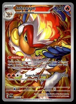 Infernape 173/167 Illustration Rare Twilight Masquerade Pokemon Holo Near Mint - Image 1