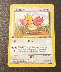 Spearow Jungle 1st Edition Pokemon TCG Regular Common 1999 English 62/64 - Image 3