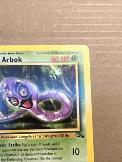 Pokemon TCG Arbok Fossil Base Set Unlimited Uncommon Card 31/62 NM - Image 4