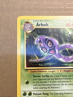 Pokemon TCG Arbok Fossil Base Set Unlimited Uncommon Card 31/62 NM - Image 5