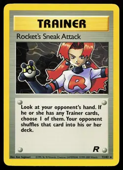 Rocket's Sneak Attack 72/82 Unlimited Rare Team Rocket Pokemon Card - Image 1