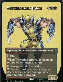 Wolverine, Fierce Fighter (Borderless) 378 Marvel Magic: The Gathering NM - Image 1