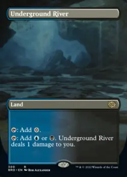 MTG Underground River - Foil - Borderless, NM-Mint, English The Brothers' War - Image 1