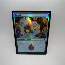 Island (266) 266 Land Ixalan Magic: The Gathering Foil Lightly Played - Image 1