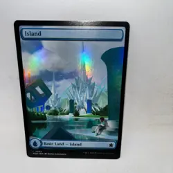 Island (0284) 284 Land Foundations Magic: The Gathering Foil Lightly Played - Image 1