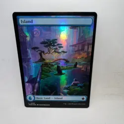 Island (0285) 285 Land Foundations Magic: The Gathering Foil Lightly Played - Image 1