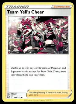 Team Yell's Cheer 149/172 Uncommon Brilliant Stars Pokemon Near Mint - Image 1