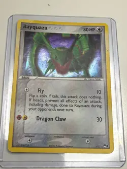 Rayquaza 3/17 Rare POP Series 1 Pokemon Holo Damaged - Image 1