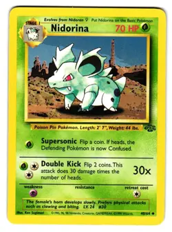 Nidorina 40/64 Uncommon Jungle Pokemon Unlimited Lightly Played - Image 1