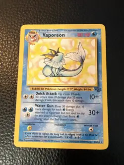 Vaporeon 28/64 Jungle Non Holo Rare Pokemon TCG WOTC 1999 Vintage LP * - Image 1