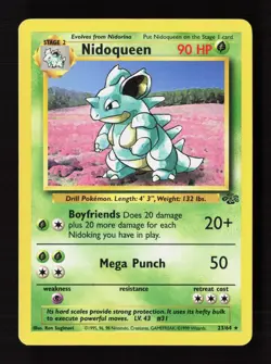 Nidoqueen 23/64 Rare Jungle Pokemon Unlimited Moderately Played - Image 1