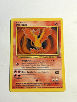 Moltres 27/62 Fossil Non-Holo MP Pokemon - Image 1