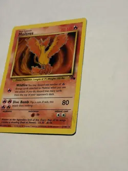 Moltres 27/62 Fossil Non-Holo MP Pokemon - Image 2