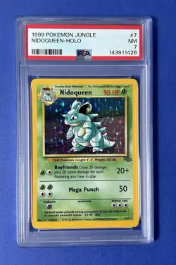1999 Pokemon Jungle Nidoqueen Holo #7 PSA 7 NM - Image 1