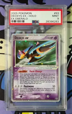 Deoxys EX Holo 93/106 PSA 9 EX Emerald Pokemon CC21 - Image 1