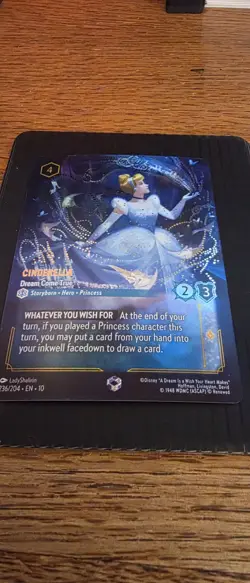 Disney Lorcana Whispers in the Well CINDERELLA Dream Come True ENCHANTED 236/204 - Image 5